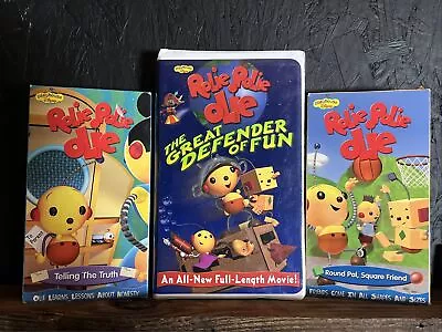 Rolie Polie Olie VHS Lot (3) Playhouse Disney VCR Video Cassette Tapes Free S&H! • $26