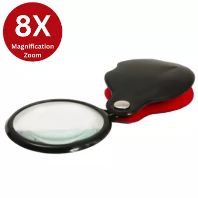 Magnifying Glass Magnifier Reading 50mm Glass Lens Handheld Pocket Eye Loupe Uk • £4.79