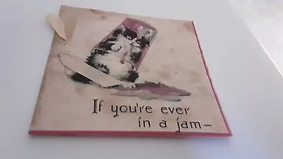 Vintage Kitty Cat Greeting Card.Beat Up And Worn. • $5
