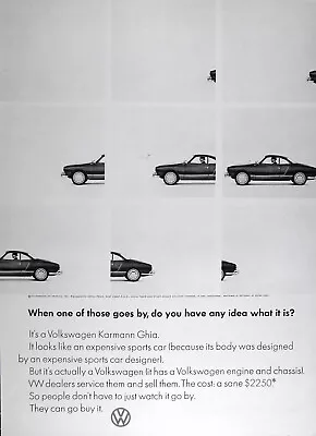 1966 VOLKSWAGEN VW KARMANN GHIA Genuine Ad ~ MSRP $2250 ~ FREE SHIPPING! • $18.88