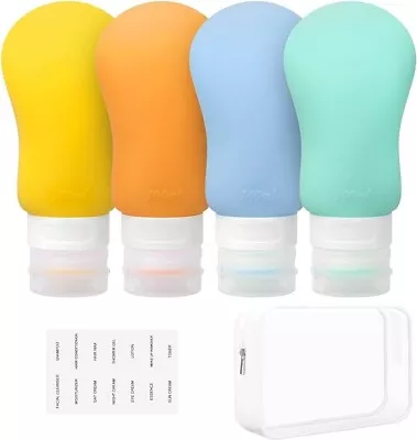 100ml Silicone Travel Bottles For Toiletries4 Pack Leakproof Refillable Bottles • £8.89