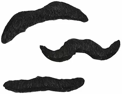 3pk Stick-On Mustaches 3.5  Each Halloween Party Favor Mustaches • $6.13