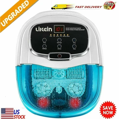$78.39 • Buy Foot Spa Bath Massager With Heat Bubbles Temp Adjustable Pedicure Foot Soak Tub