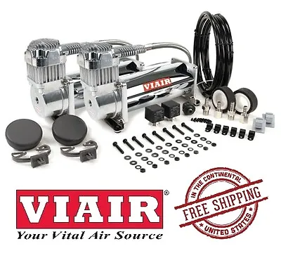 VIAIR 150PSI 3.28CFM 450C Dual Performance Value Pack 45013 Chrome • $555.95