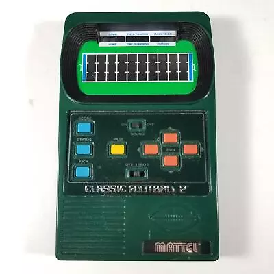 Mattel Classic Football 2 Handheld Electronic Video Game Tested EXCELLENT 2002 • $34.99
