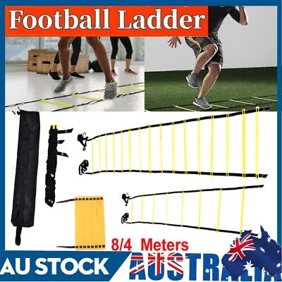 4/8M Speed Agility Ladder Fitness Training Jumping Ladder Soccer Sports With Bag • $16.99