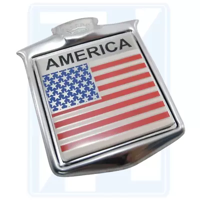 CAR VINTAGE RENAMEL CAR BADGE AMERICA EMBLEM AUTOMOTIVE NEW Reproduction • $33