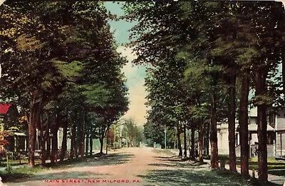 Main Street New Milford Pennsylvania PA - 1910 Vintage Postcard • $5.99