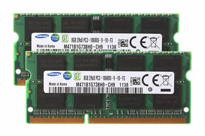 Samsung 16GB 8GB 4GB 2Rx8 PC3-10600S DDR3-1333Mhz SODIMM Laptop Memory RAM 10600 • £10.79