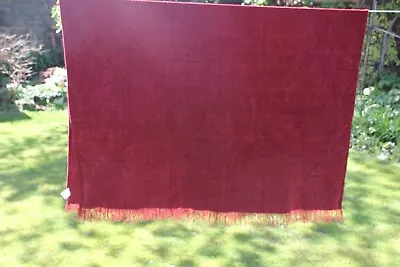 9730 Lovely Marks & Spencer Deep Red Chenille Throw Fringed 50 X 74  Excellent • £30