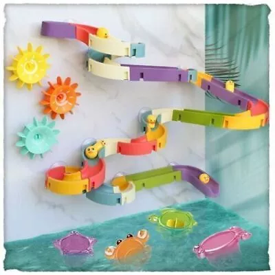 Duck Track Run Race Marble Slide Water Games Set For Kids Toddlers Bath Toys USA • $8.89