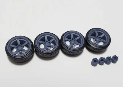 1/24 Model Car Wheel 18  N-style Pull Tire Wheel & Tire Set In Japan • $79