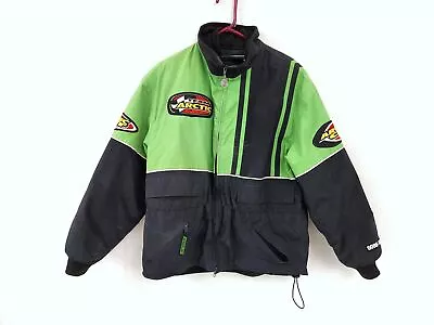 Men's Arctic Cat Green Black Nylon Insulated Snowmobiling Coat Size XL • $9.99