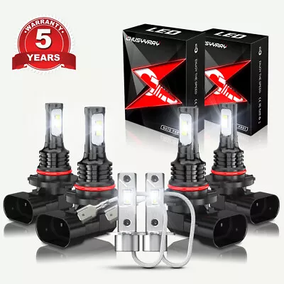 9005 9006 H3 LED Headlights Hi/Lo Beam Fog Light Bulbs For 1995-1997 Volvo 850 • $32.99