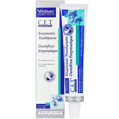 Virbac C.E.T. Enzymatic Toothpaste For Cats And Dogs Poultry Flavor- 2.5oz NEW • $10.86