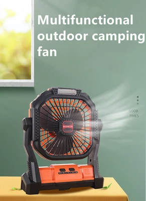 $67.99 • Buy Portable Desk Fans Rechargeable Outdoor USB Fan Camping Fan With Hook&Led Light