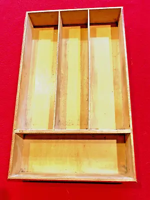 VTG. WOODEN  DIVIDER BOX.  Great For The  Art Tools Of  A Budding Artist • $4.99