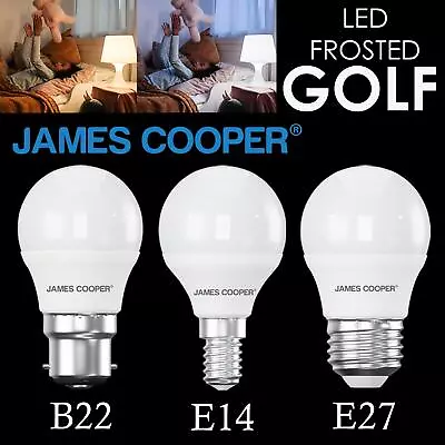 1-20 X B22/E14/E27 7W/5W Day Light/Warm White Golf Ball Globe Lamp LED Bulbs • £2.89