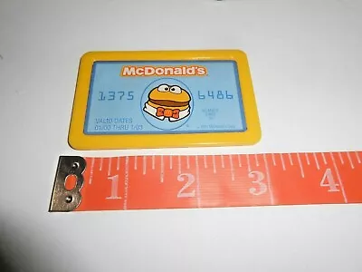 Vintage McDonald's Pretend Play Yellow Credit Card For Cash Register Replacement • $11.99