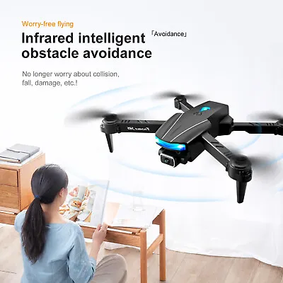 $104.49 • Buy Obstacle Avoidance Drone RC Drones HD Dual Camera WIFI FPV Foldable Quadcopter