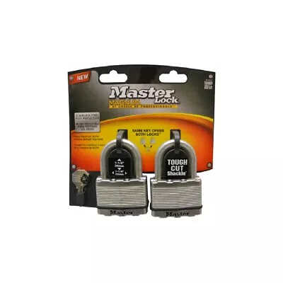 MasterLock Excell™ Laminated Steel 64mm Padlock - 38mm Shackle - Keyed Alike X 2 • £48