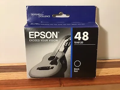 EPSON 48 Black Ink Cartridge T048120 ~ New Sealed Fresh 05/2024 • $18.95