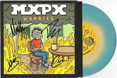 MxPx  Worries  7  NM Autograph Blink 182 NoFx AFI New Found Glory Descendents • $99.99