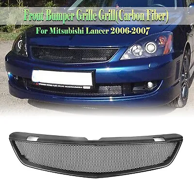 Front Bumper Grille Mesh Grill For Mitsubishi Lancer 2006-2007 Carbon Fiber Ch • $181.20