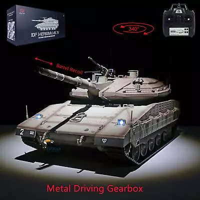 US Stock HL 1:16 IDF Merkava MK IV RC Main Battle Tank 3958 Remote Control Tanks • $175.92