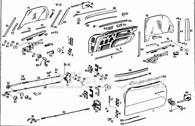 Mercedes 220a 220 S 190 Ponton 230 SL Lock Cover Plate At Door Lining New • $41