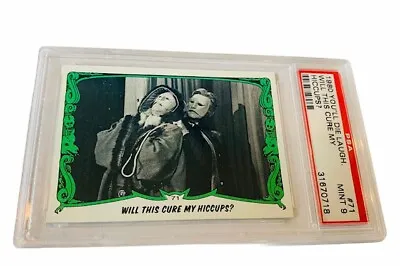 Monster Die Laughing 1980 Topps Universal Horror Card PSA 9 Hiccups Phantom #71 • $400