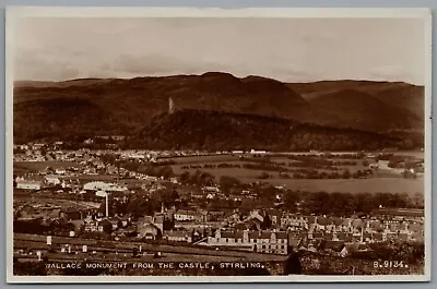 Postcard Wallace Monument Stirling Stirlingshire C1950s Photo RP RPPC Valentines • £7