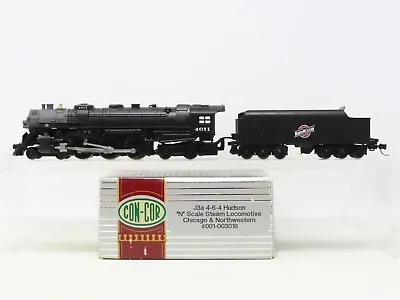 N Scale Con-Cor 001-003018 CNW Chicago & Northwestern J3a 4-6-4 Steam Loco #4011 • $119.95