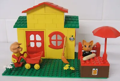 Lego Fabuland 3667 - Bakery Shop - Pig & Fox Figures - Vintage Set 1982 • £29.77