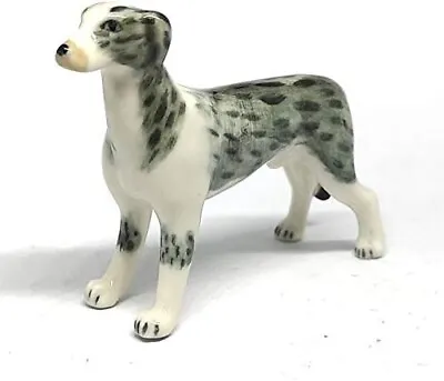 Lurcher Dog Figurine Hand Painted Porcelain Collectible Ceramic Animal Decor • $12.95