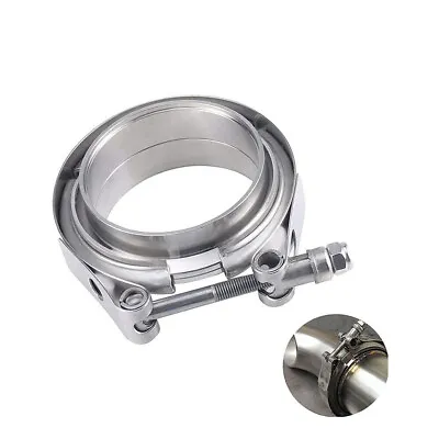 $18.44 • Buy 4inch V-band Clamp 4  Stainless Steel Flange Male-Female For Exhaust Downpipe