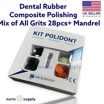 Dental Composite Rubber Polisher Kit 28pcs With Mandrel POLYDONT • $39.99