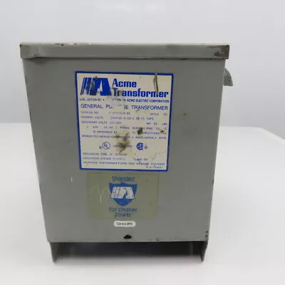 Acme T-2-53013-4S 240x480V Pri 120/240V Sec 3kVa 1 Phase Transformer Damaged • $77.99