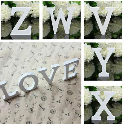 $1.62 • Buy Freestanding A-Z & Wood Wooden Letter Wedding Home Party DIY Alphabet Decoration