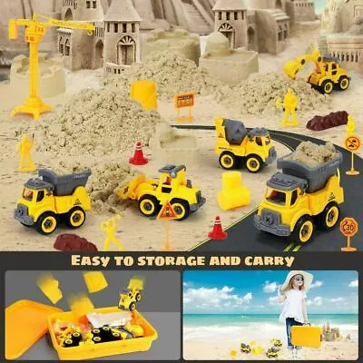 28PCS Kids 2lb Magic Sand Play Sand Kit  Construction Trucks Cars Sandbox Toys • $18.18