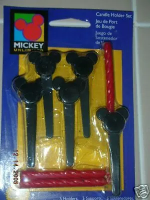 Mickey & Minnie Mouse Birthday Candle Holder Set New • $7.50