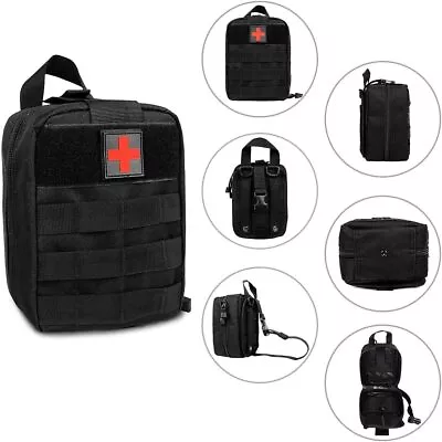 Tactical First Aid Kit Survival Molle Rip-Away EMT Pouch Bag IFAK Medical Black • $8.54