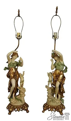 LF62009EC: Pair Vintage Louis L&F Moreau Decorative Figural Table Lamps • $2095