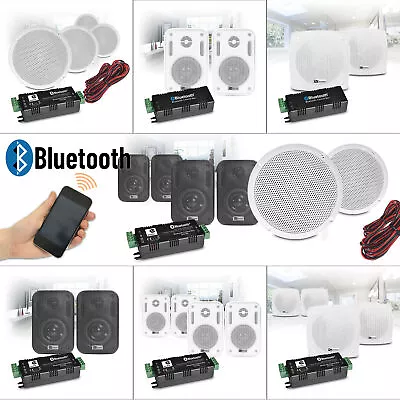 CHOICE Smart Home Bluetooth Amplifier & Ceiling Speakers Wireless Stereo HiFi • £80.99