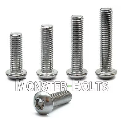 #10-32 Stainless Steel Button Head Socket Cap Screws SAE Fine Thread 18-8 / A2 • $7.36