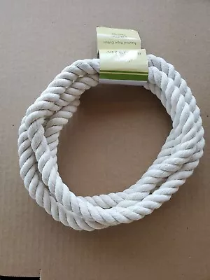 WHITE Rope Decorative Rope 11.1 Feet Long 3/4  Diameter • $5.49