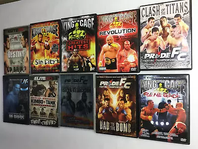 2# ECW UFC Cage Match  DVD Lot Of 10 MMA FIGHTERS FIGHTING • $19.99