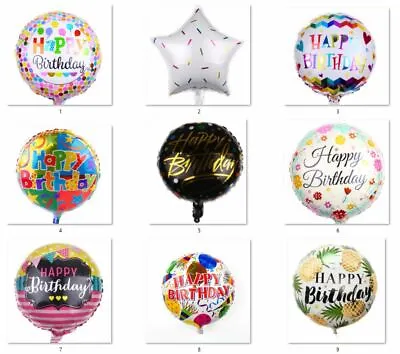 Happy Birthday Helium Foil Balloons (18inch/40cm) - All New Designs • $1.75