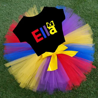 The Wiggles Party Costume Dress Up Tulle Tutu T Shirt Personalised Emma Wiggle • $49.99