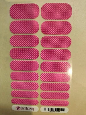 $7 • Buy 🌟Jamberry Nail Wrap Full Sheet Nail Art Stickers - Rosy Quatrefoil Pink